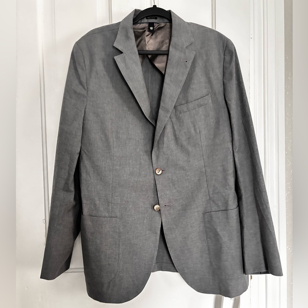 Massimo Dutti Italian Suit Jacket Blazer 100% Cotton